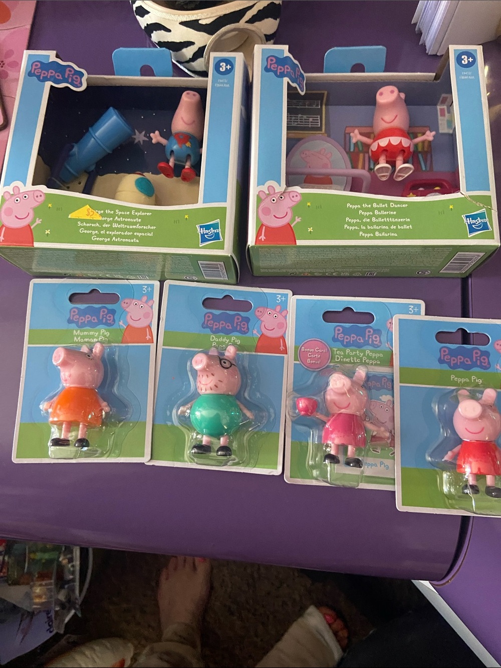 Peppa Pig Mini Figure Bundle - Pink, Blue, Green, Orange